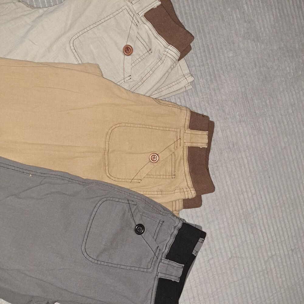 Flamingals Women's Cargo Pants Lot 3 Size M Cotton Blend Multi Pocket 30" inseam - Picture 2 of 9